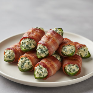 Bacon Wrapped Jalapeno Poppers with Spinach Artichoke Bacon Wrapped Jalapeno Poppers with Spinach Artichoke
