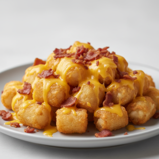 Bacon and Cheese Loaded Tots Bacon and Cheese Loaded Tots