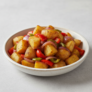 Roasted Potatoes with Peppers and Onions Roasted Potatoes with Peppers and Onions
