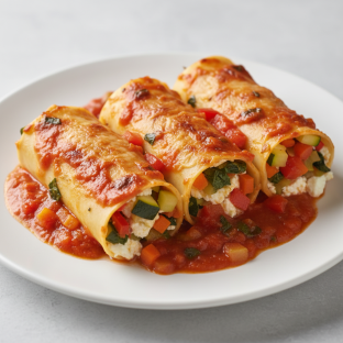 Veggie Lasagna Rolls Veggie Lasagna Rolls
