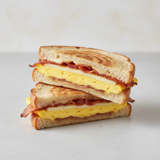 Breakfast Panini with Crispy Pancetta