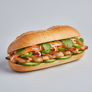 Banh Mi with Grilled Chicken Banh Mi with Grilled Chicken