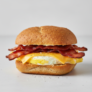 Gluten Free Bacon, Egg & Cheese Sandwich on GF Roll Gluten Free Bacon, Egg & Cheese Sandwich on GF Roll