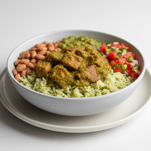 Allergen Free Chile Verde Burrito Bowl