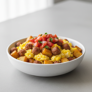 Sausage and Egg Breakfast Burrito Bowl