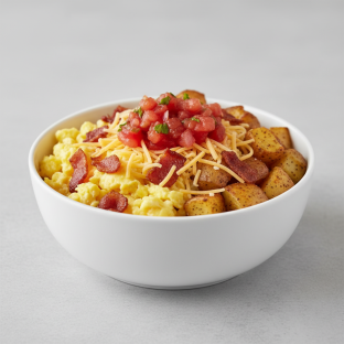 Bacon, Egg and Cheese Breakfast Burrito Bowl