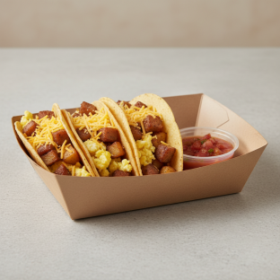 Sausage, Egg and Cheese Breakfast Taco Box