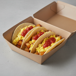 Potato and Egg Breakfast Taco Box