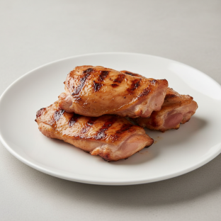 Smoked and Grilled Chicken Thigh for Burger Bar