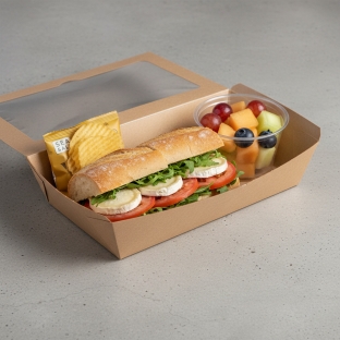 French Goat Cheese Sandwich Boxed Meal | Sea Salt Chips | Fruit Cup