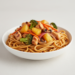 Mongolian Chicken Pineapple Noodles