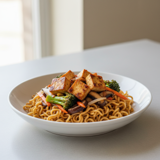 Mongolian Tofu Pineapple Noodles