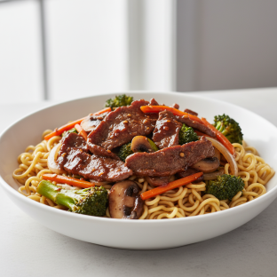 Mongolian Beef Spicy Teriyaki Noodles