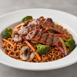 Mongolian Beef Belly Spicy Teriyaki Noodles