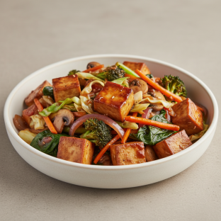 Mongolian Tofu Teriyaki Light Carb Bowl