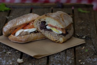Gluten Free Tunisian Style Tuna Sandwich with Allergen Free Salad