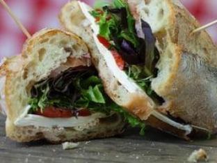 Fresh Mozzarella Sandwich with Allergen Free Salad