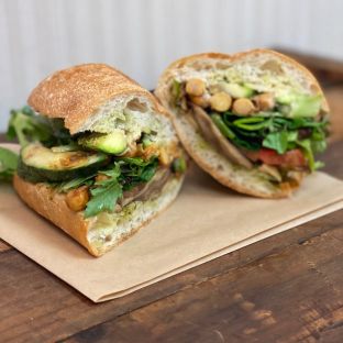 Gluten Free Rustic Vegan Sandwich with Allergen Free Salad