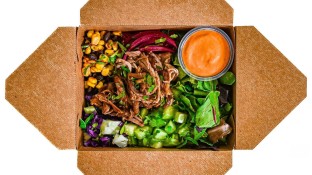 Light Carb Carnitas Ensalada with Palmita Mole