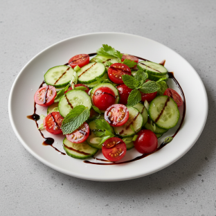 Allergen Free Tomato Cucumber Mint Salad