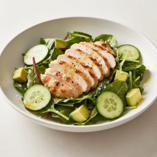 Lemon Herb Chicken Mixed Green Salad