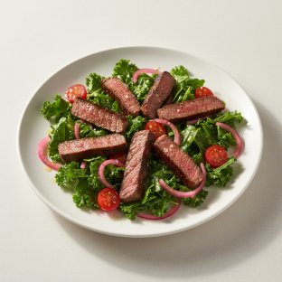 NY Strip Steak Kale Salad