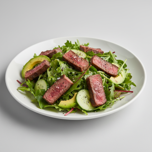 NY Strip Steak Mixed Green Salad