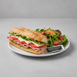 Black Forest Ham and Brie and Garden Salad