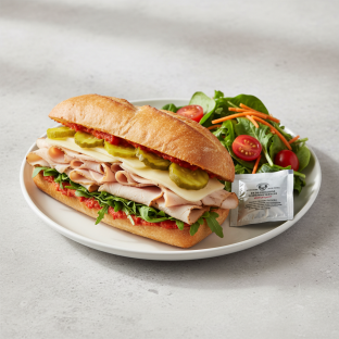 Smoked Turkey and Havarti and Garden Salad