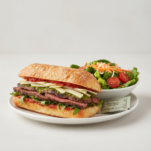 Gaucho Steak Sandwich and Garden Salad