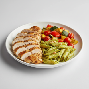 [FLEXPORT] Herb Rubbed Baked Chicken with Pesto Pasta and Roasted Veggies