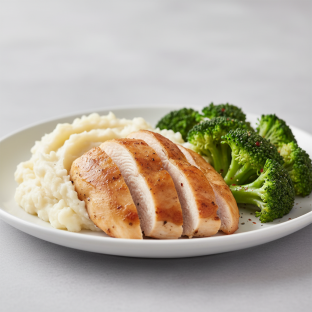 [FLEXPORT] Baked Chicken with Mashed Potatoes and Seasoned Broccoli