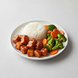 [FLEXPORT] Chicken Teriyaki, White Rice, Broccoli & Carrots