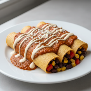 Vegan Enchiladas (Black Bean & Corn)