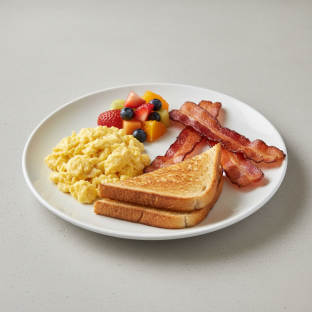 El Continental with Scrambled Eggs and Bacon El Continental with Scrambled Eggs and Bacon