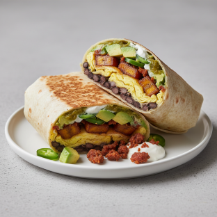 La Nina Breakfast Burrito with Chorizo La Nina Breakfast Burrito with Chorizo