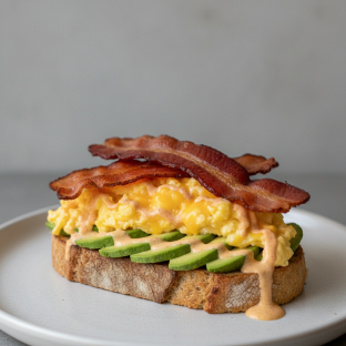 La Positiva with Scrambled Eggs and Bacon