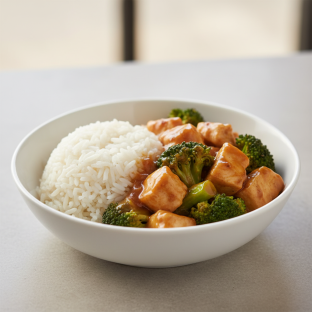 Gluten-Free Chicken Broccoli with White Rice
