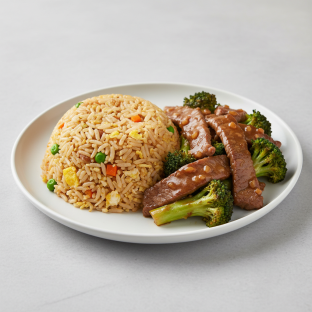 Beef Broccoli with Fried Rice