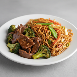 Beef Broccoli with Veggie Chow Mein