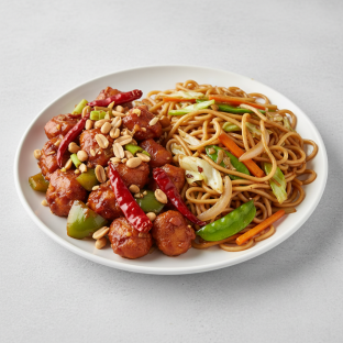 Kung Pao Chicken with Veggie Chow Mein