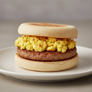 Vegan Morning Star "Sausage" Breakfast Sandwich (NO Cheese)