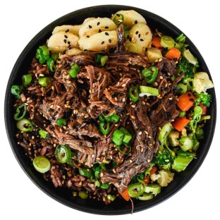 Wagyu Beef Rice Bowl with Garlic Sesame Soy Sauce