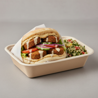 Vegan Falafel Sandwich Meal