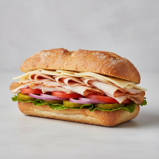 Oven Roasted Turkey and Swiss Dutch Crunch Sandwich