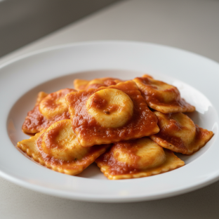 Ricotta Cheese Ravioli and Sauce
