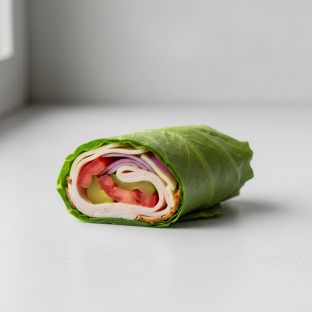 Oven Roasted Turkey and Swiss Lettuce Wrap