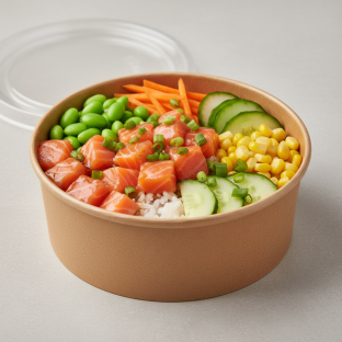 Salmon Poke Rice Bowl with Soy Vinaigrette