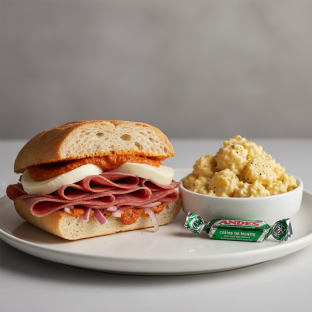 The Hot Capo Sandwich with Potato Salad