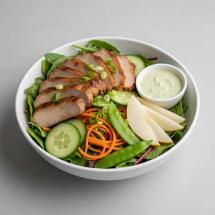 Nut-Free Pork Shoulder Salad with Ginger Lime Sauce (No Cashews)